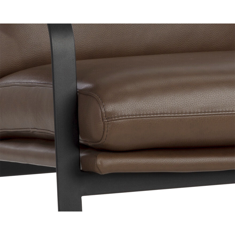 Sterling Missouri Mahogany Leather Lounge Chair